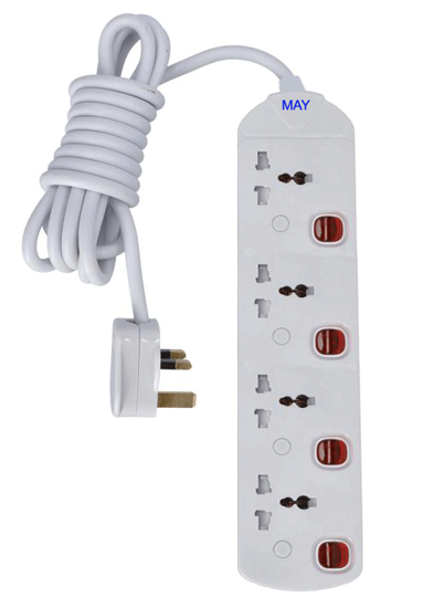 Picture of MAY 4 GANG EXTENSION CORD - 5 MTR