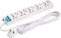 Show details for NARKEN 5 GANG EXTENSION CORD - 3 MTR Picture of NARKEN 5 GANG EXTENSION CORD - 3 MTR