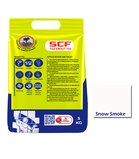 Picture of SCF TILE GROUT 710 ( SNOW SMOKE ) - 5 KG