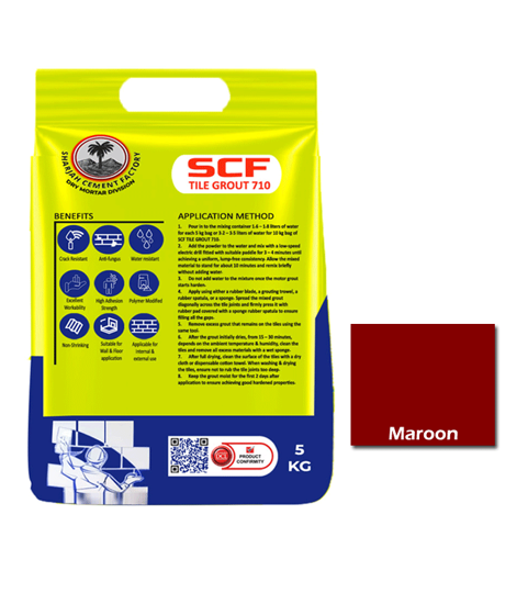 Picture of SCF TILE GROUT 710 ( MAROON ) - 5 KG