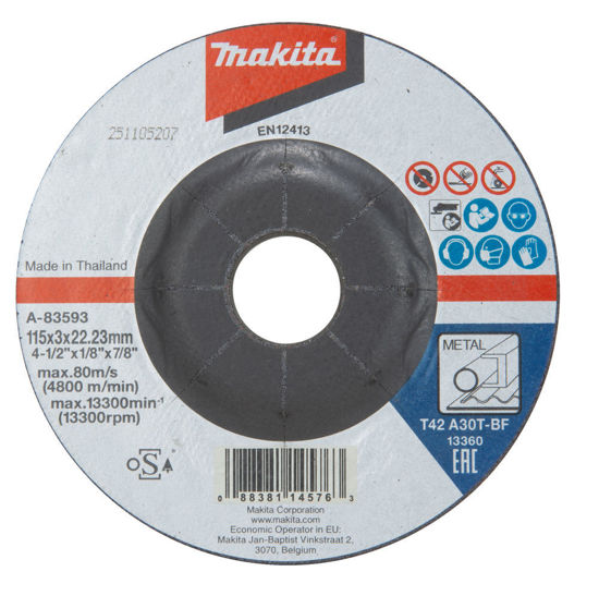 Picture of MAKITA A-83593 CUT-OFF WHEEL - 115 MM