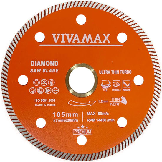 Picture of VIVAMAX DIAMOND SAW BLADE 105 MM - ULTRA THIN TURBO