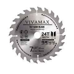 Show details for VIVAMAX TCT CIRCULAR SAW BLADE 7-1/4 INCH - 24 TEETH Picture of VIVAMAX TCT CIRCULAR SAW BLADE 7-1/4 INCH - 24 TEETH
