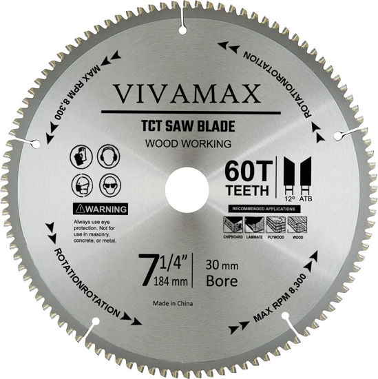 Picture of VIVAMAX TCT CIRCULAR SAW BLADE 7-1/4 INCH - 60 TEETH
