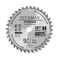 Show details for VIVAMAX TCT CIRCULAR SAW BLADE 9 INCH - 36 TEETH Picture of VIVAMAX TCT CIRCULAR SAW BLADE 9 INCH - 36 TEETH