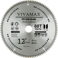 Show details for VIVAMAX TCT CIRCULAR SAW BLADE 12 INCH - 60 TEETH Picture of VIVAMAX TCT CIRCULAR SAW BLADE 12 INCH - 60 TEETH